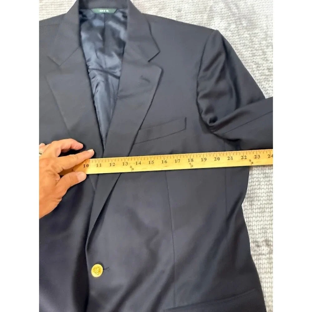 Brooks Brothers Country Club Blazer Mens 44 XL‎ Blue Wool Gold Button Jacket USA
